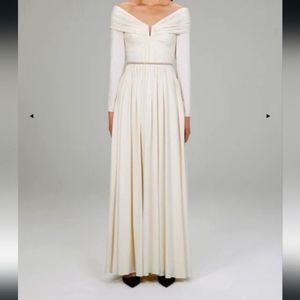 Self-Portrait Cream Maxi Dress